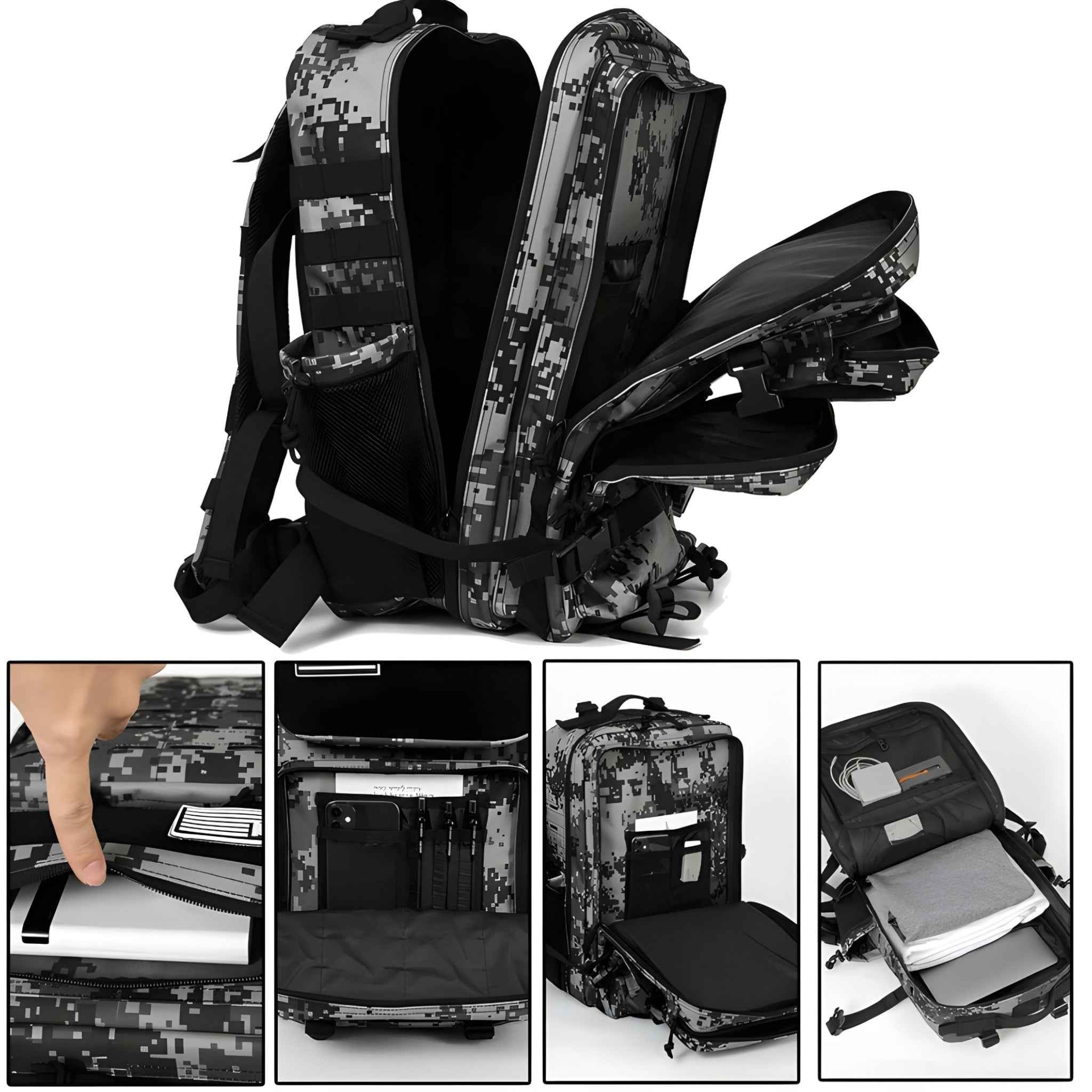 Herren Taktischer Rucksack 45L Wasserabweisend