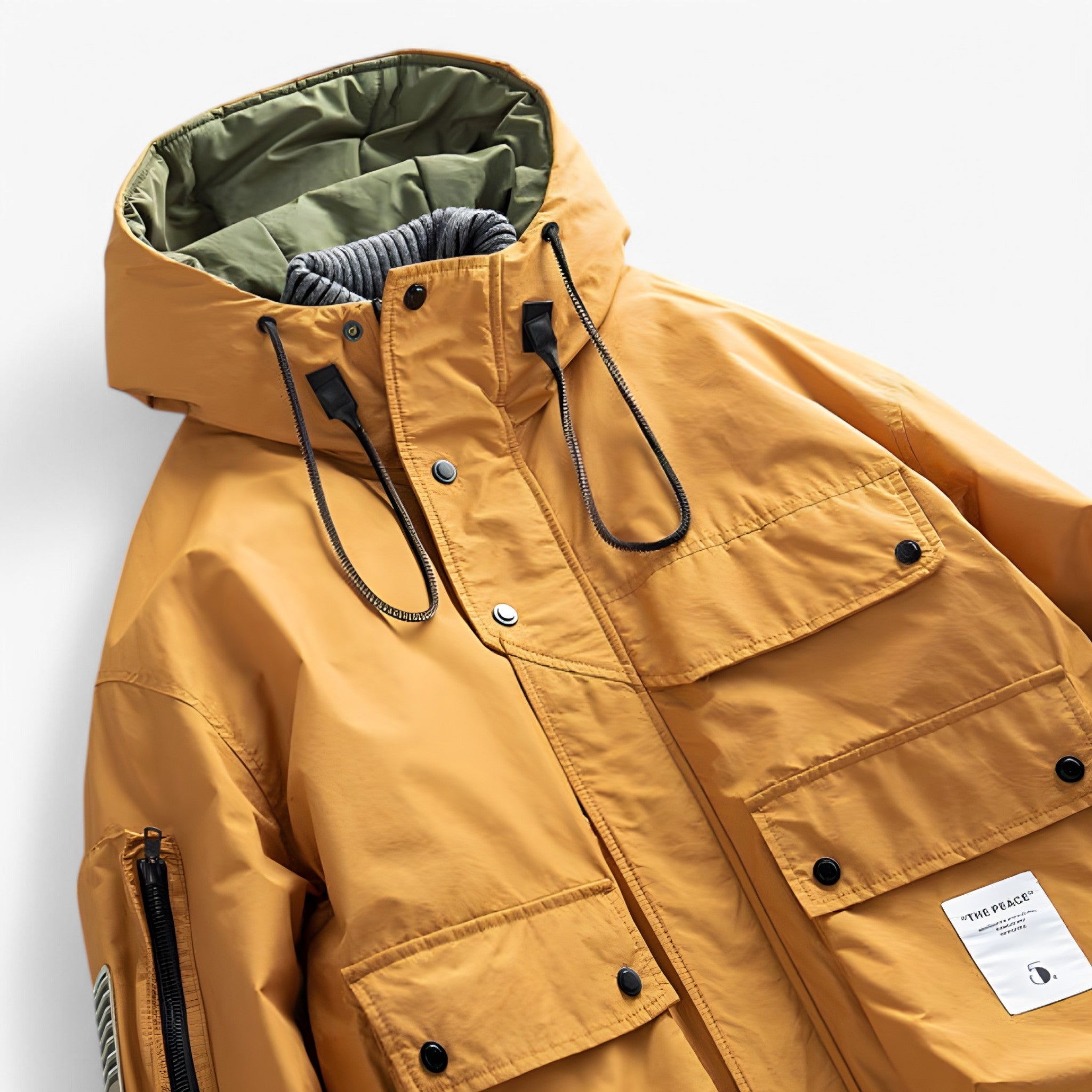 Herren Winter Parka mit Kapuze und Taschen 2