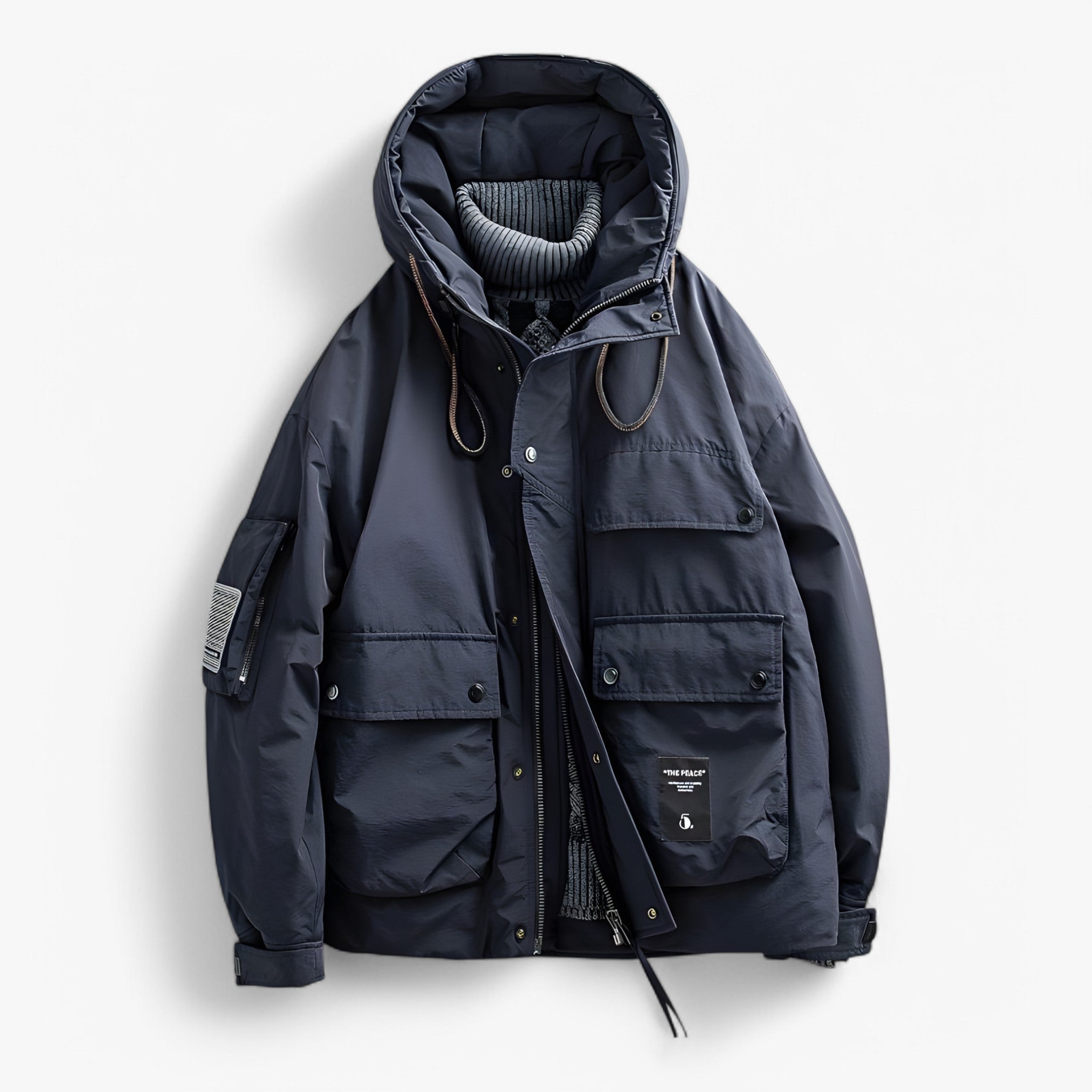 Herren Winter Parka mit Kapuze und Taschen 9