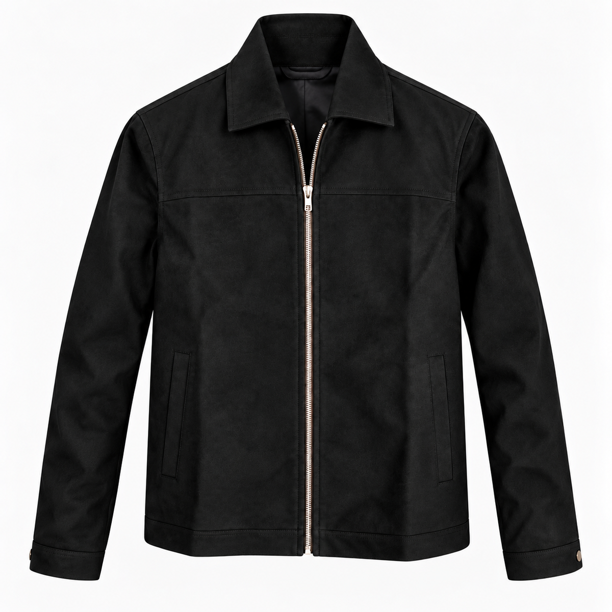 Herrenjacke aus Polyester mit Reißverschluss und Stehkragen