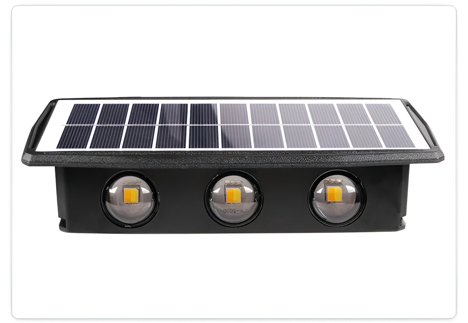 Auristia Wasserdichte LED Solar Wandlampe für Außen mit In- und Uplight für Schöne Außenbeleuchtung