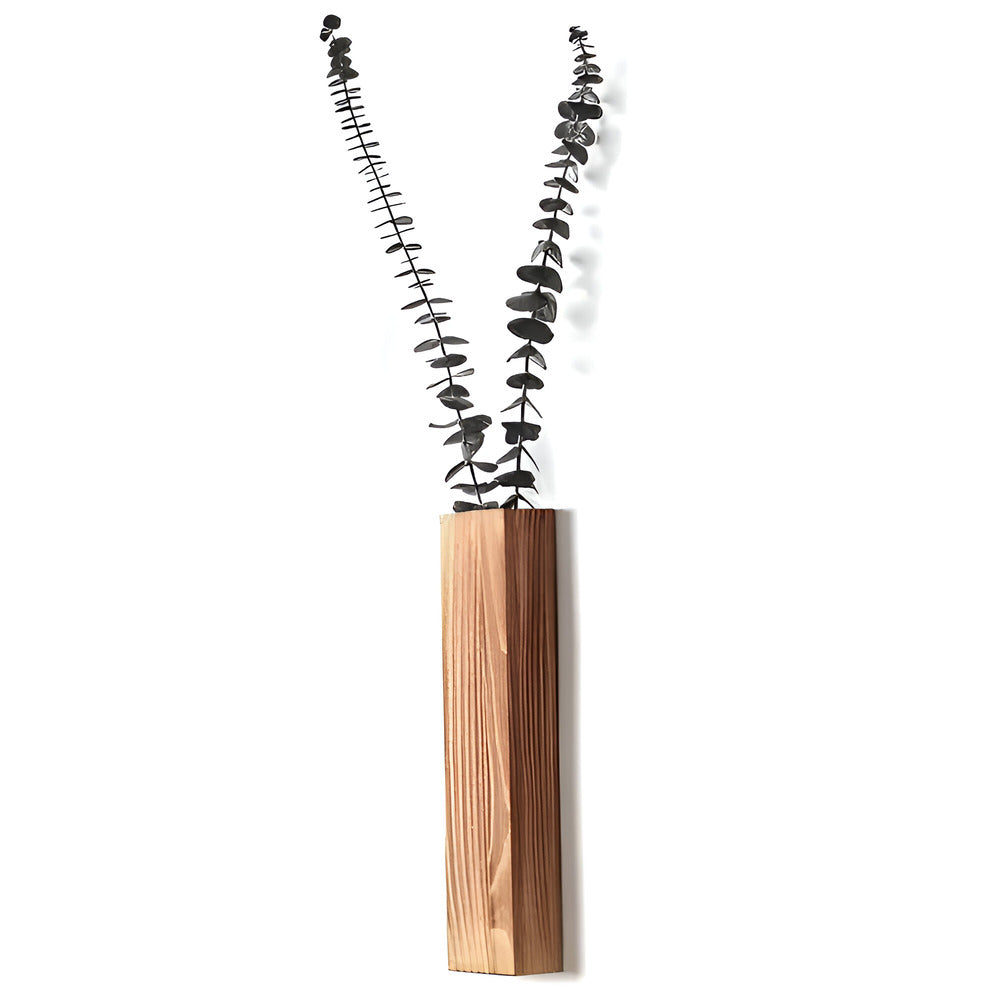 Nysaelle - Stilvolle Holz-Wandvase und Rechteckregal für Pflanzen 30 cm