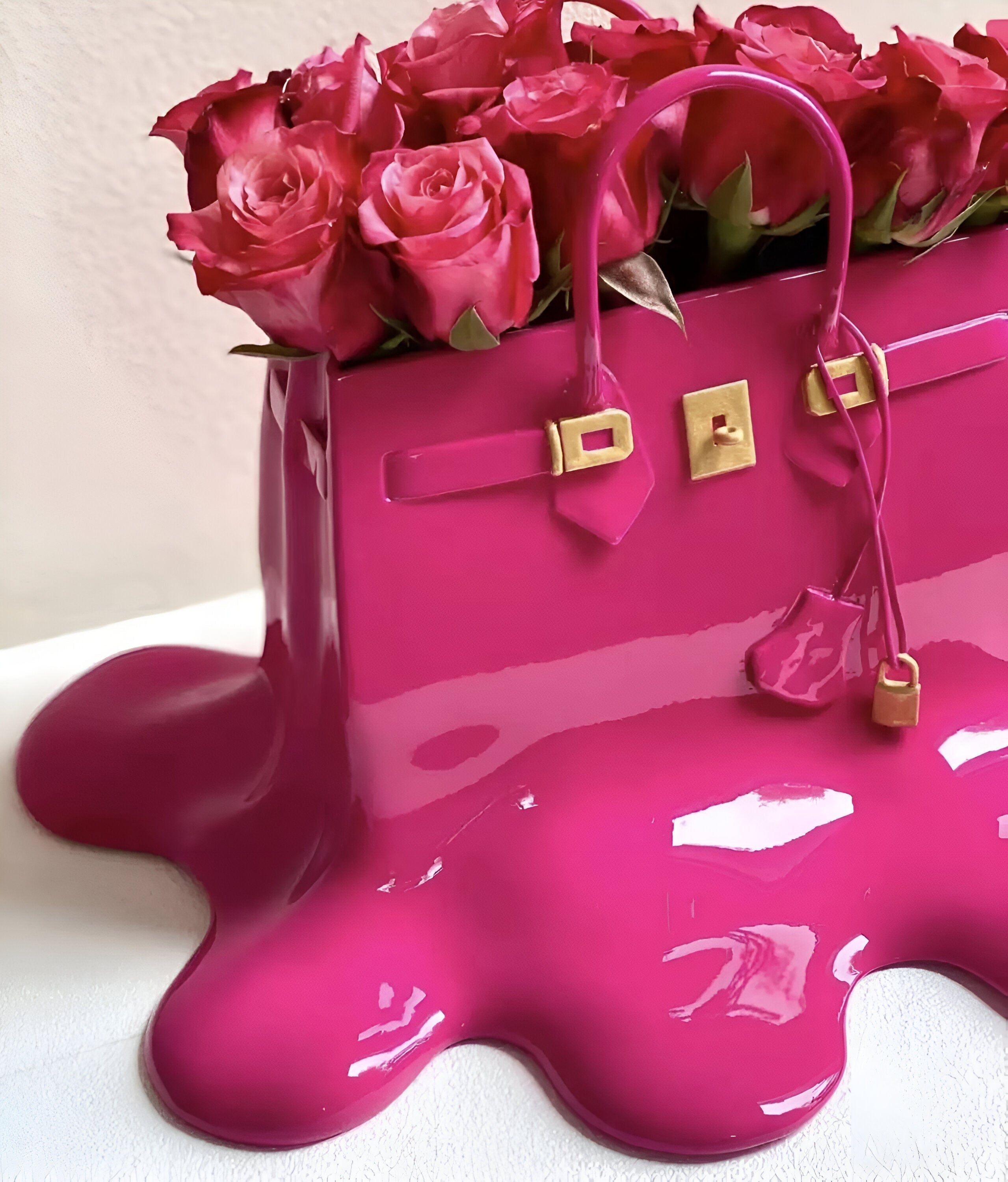 Melantha - Elegante Kunstharzvase mit Griffloch für einen stilvollen Look