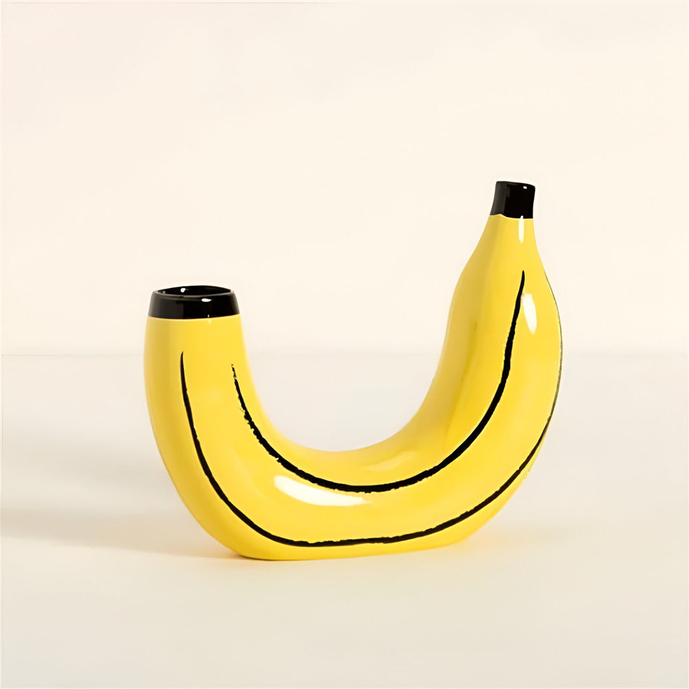 Seralith - Moderne stilvolle dekorative Vase in einzigartiger Bananenform