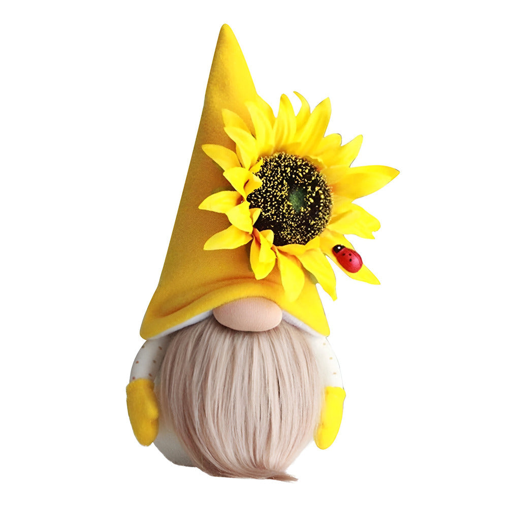 Ardalia - Liebhaber Handgemachter Gnom mit Strahlender Gelber Sonnenblume, perfekt für Dekor und Geschenk