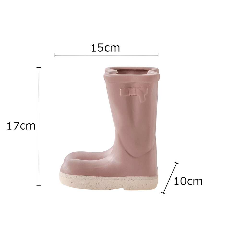 Minthara - Elegante Keramikvase in Charmanter Stiefel-Form für Moderne Dekoration