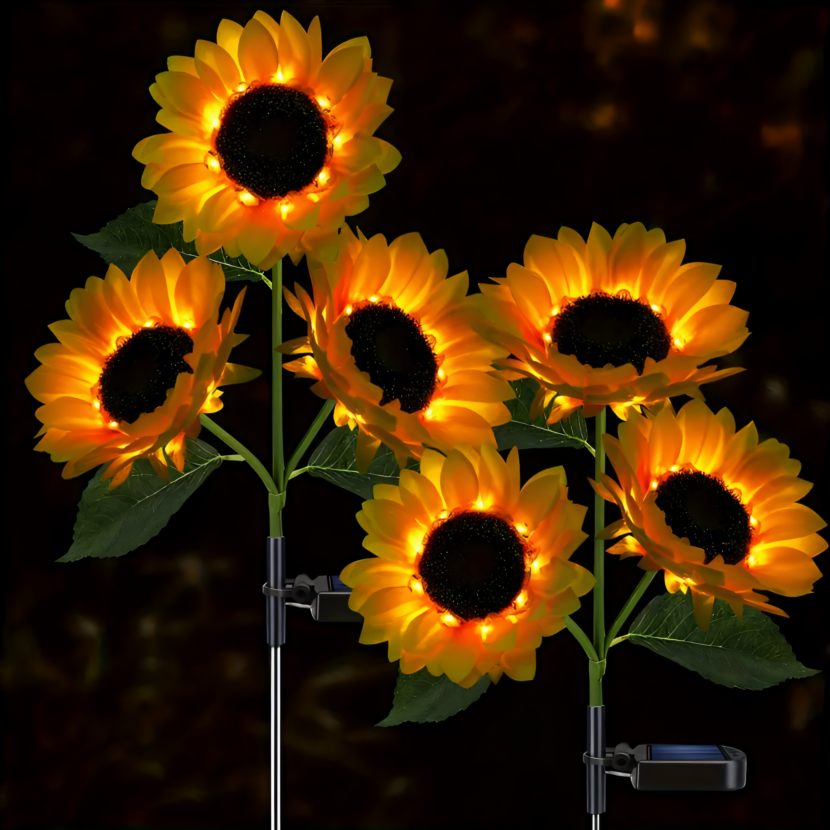 Florissa - Lebendige Sonnenblumen Gartenbeleuchtung Solar mit IP65 Wetterbeständigkeit für eine bezaubernde Gartenatmosphäre