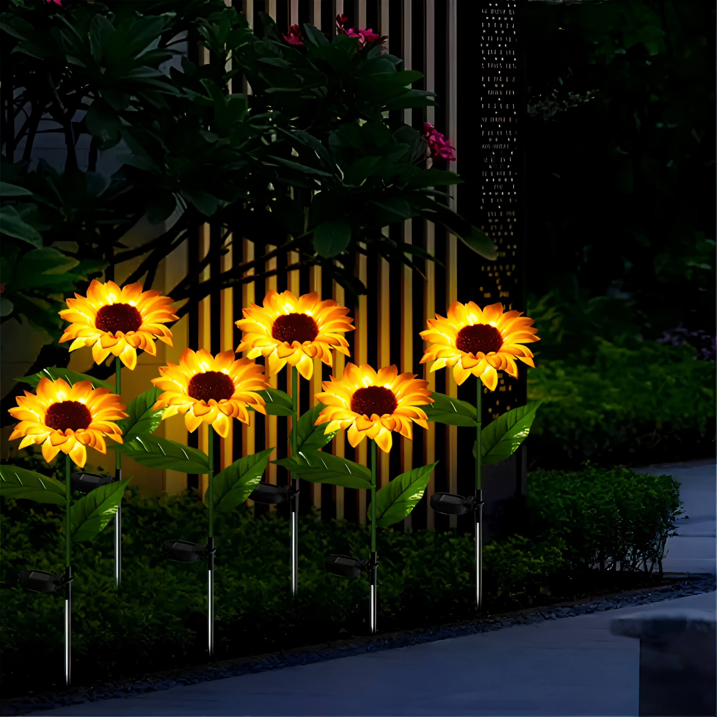Florissa - Lebendige Sonnenblumen Gartenbeleuchtung Solar mit IP65 Wetterbeständigkeit für eine bezaubernde Gartenatmosphäre