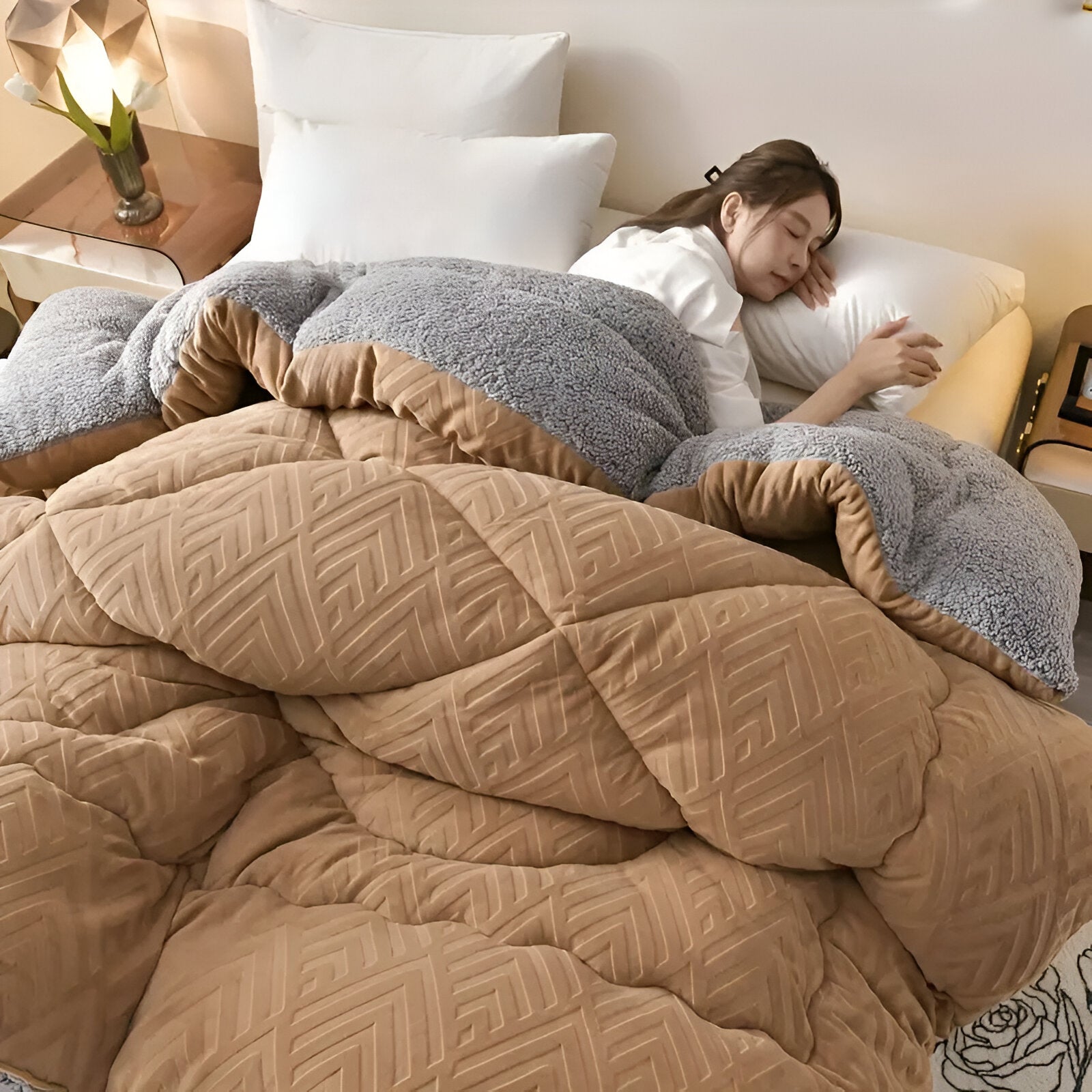 Sylavine - Luxuriöser Vierjahreszeiten-Bettbezug mit fühlbarem Plüschgefühl für ultimativen Komfort - Roborro