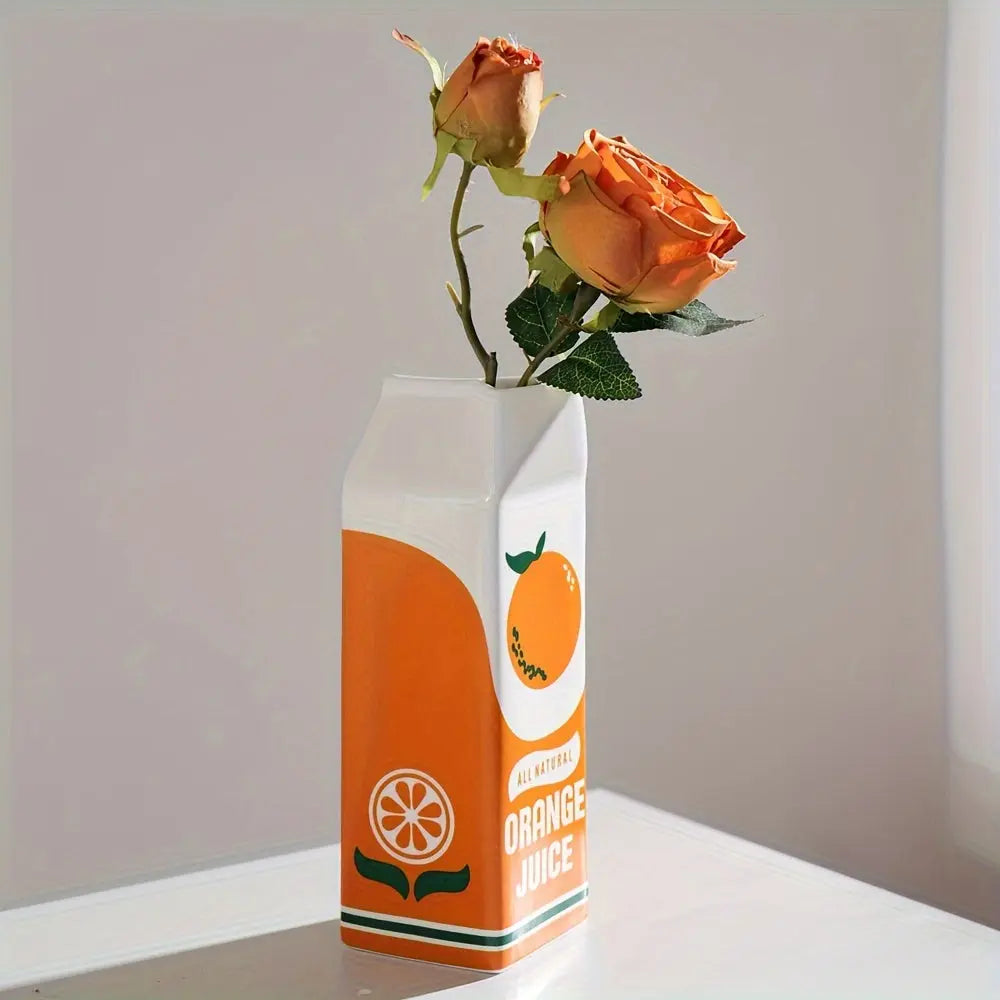 Velirra - Frische Zitrus Inspirierte Dekorative Vase für eine Lebendige Atmosphäre