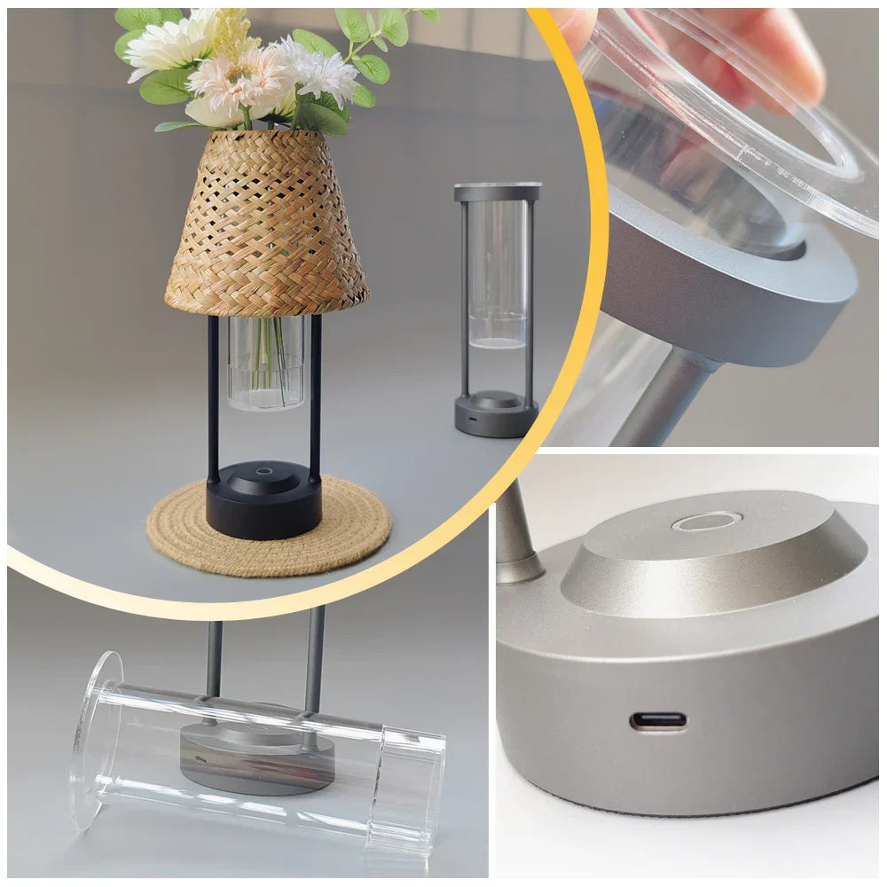 Elegante Touch-Lampe mit kabellosem LED-Licht und 3 Farbtemperatur-Modi