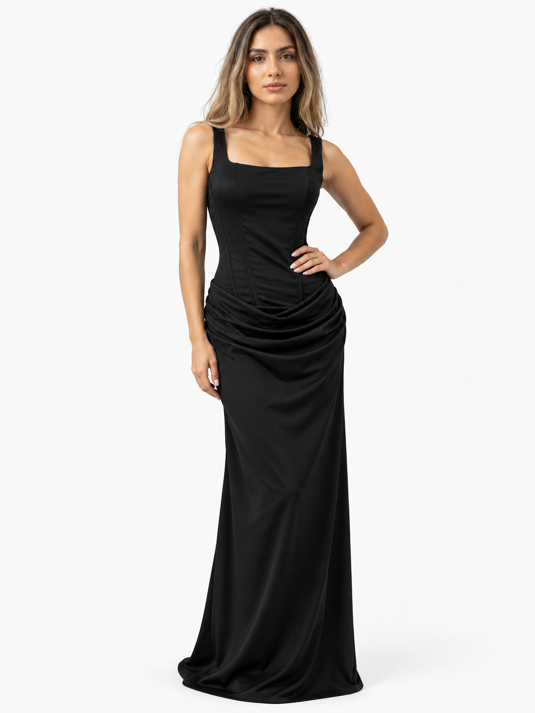 Rochie maxi Hourglass - siluetă sculpturală, stil fără efort