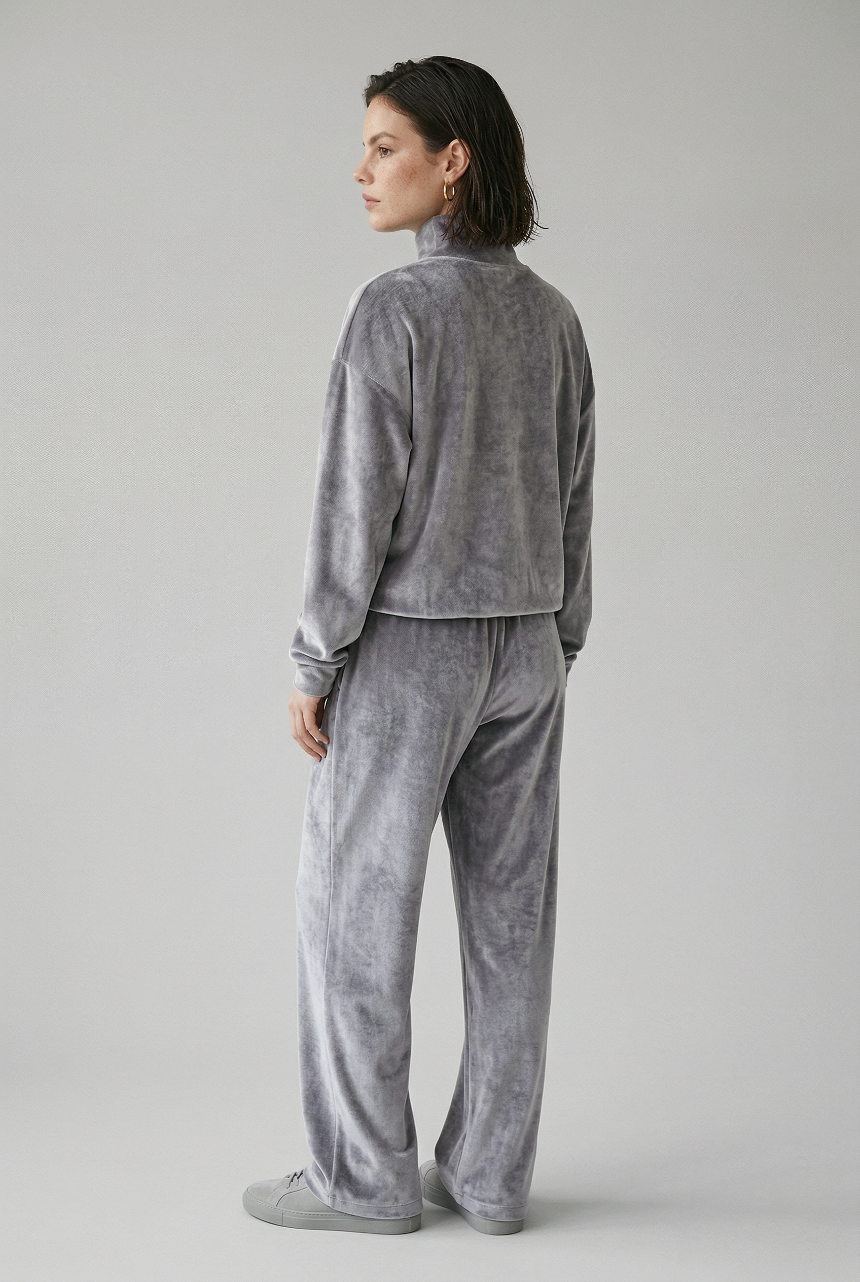 Samt-Rollkragen-Set für gemütlichen Casual-Look – Wärme und Stil