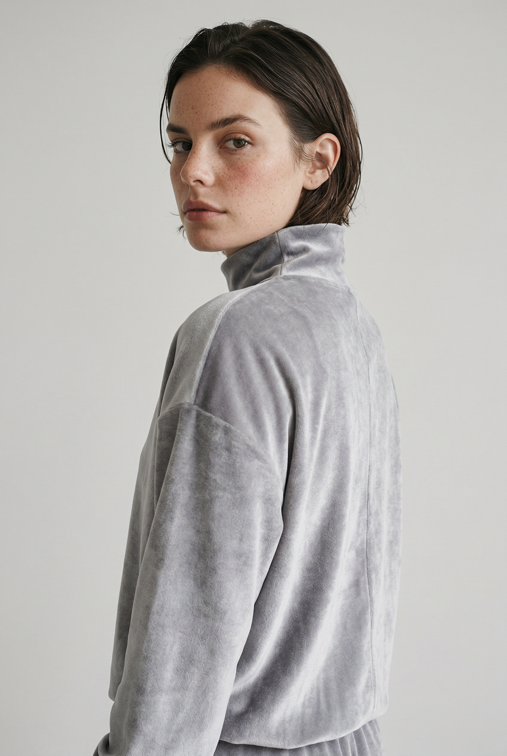 Samt-Rollkragen-Set für gemütlichen Casual-Look – Wärme und Stil