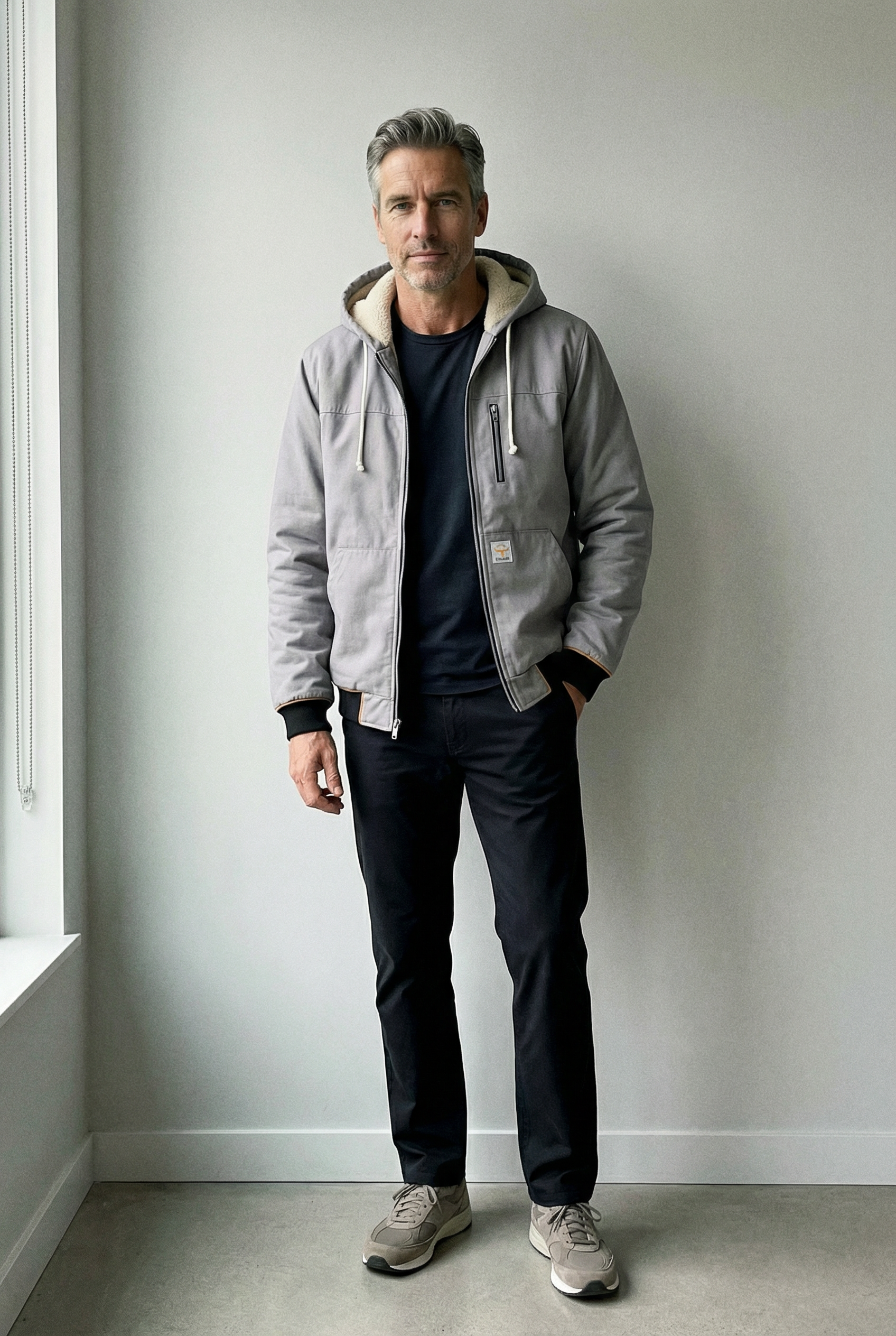 Ultraleichte Thermojacke mit weichem Sherpa-Futter