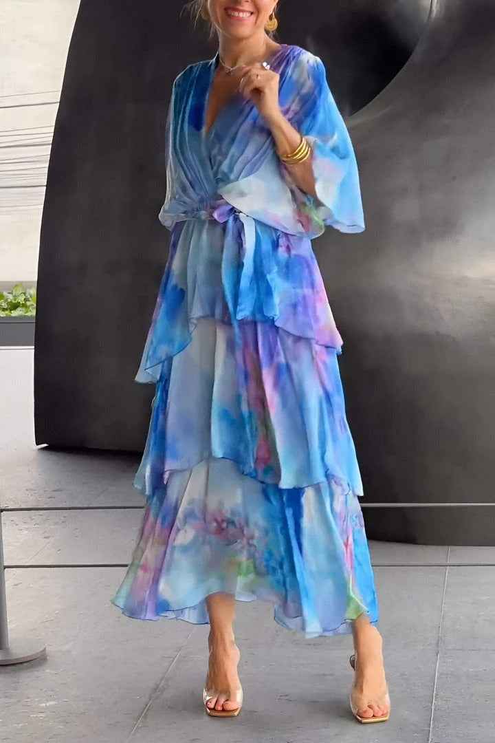Isalyn Rüschen-Wickelkleid