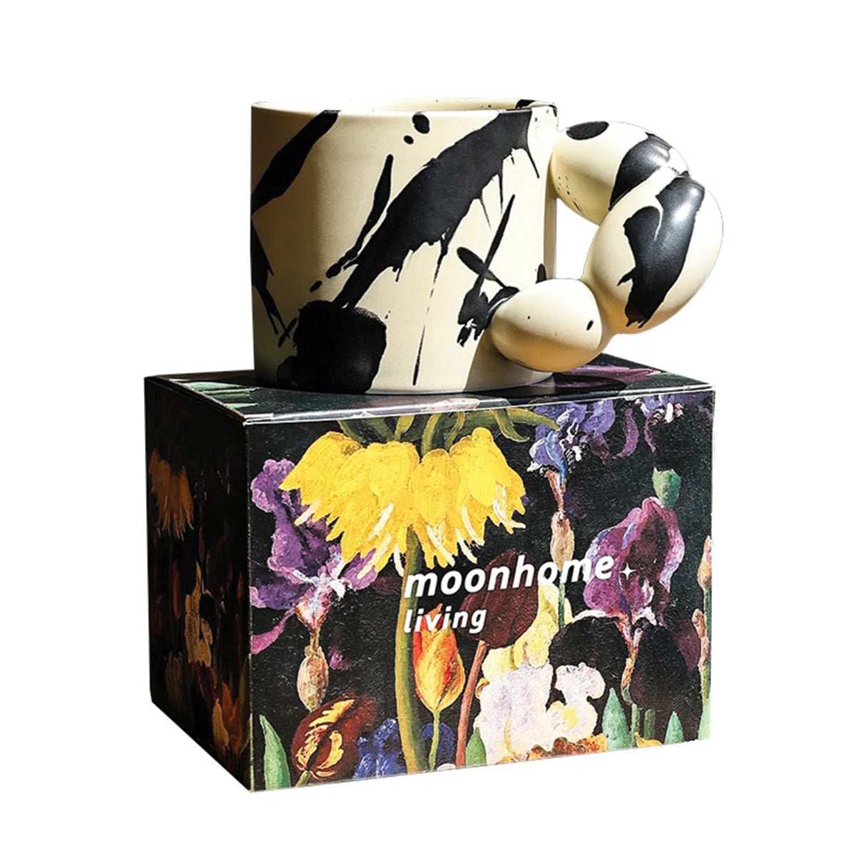 Keramikbecher Splash Ink – Elegantes künstlerisches Design, langlebiges Material, ideal zum Genießen Ihres Lieblingskaffees oder -tees