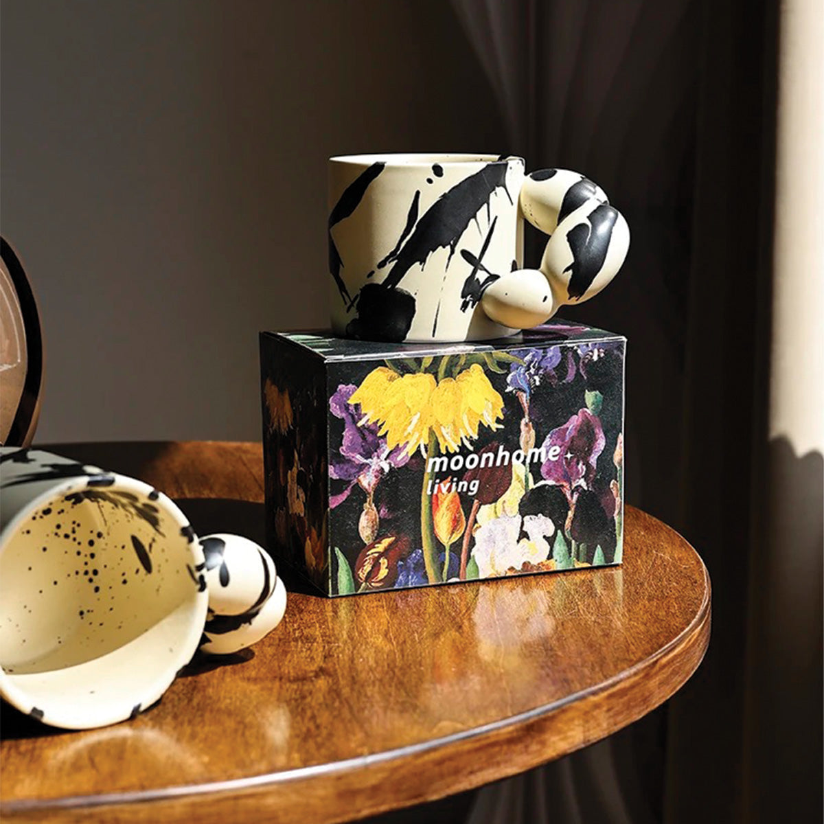 Keramikbecher Splash Ink – Elegantes künstlerisches Design, langlebiges Material, ideal zum Genießen Ihres Lieblingskaffees oder -tees