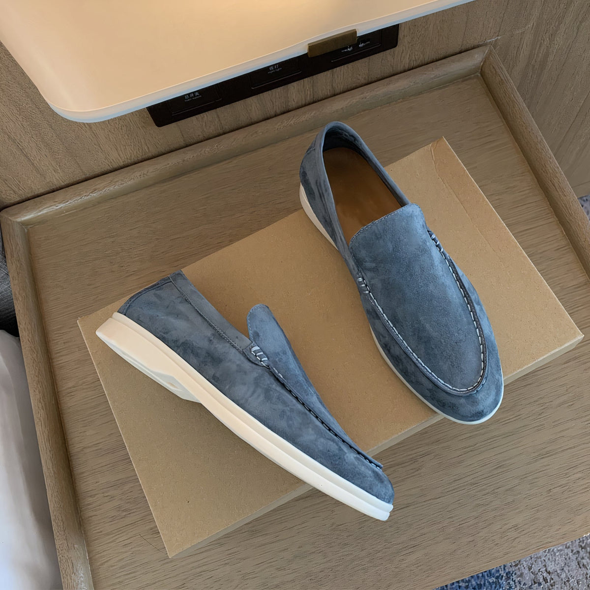 Herren Vintage Leder-Loafer