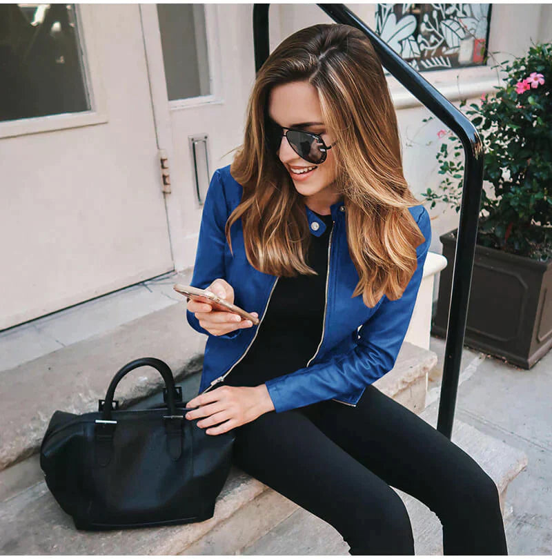 Elegante italienische Lederjacke von hoher Qualität