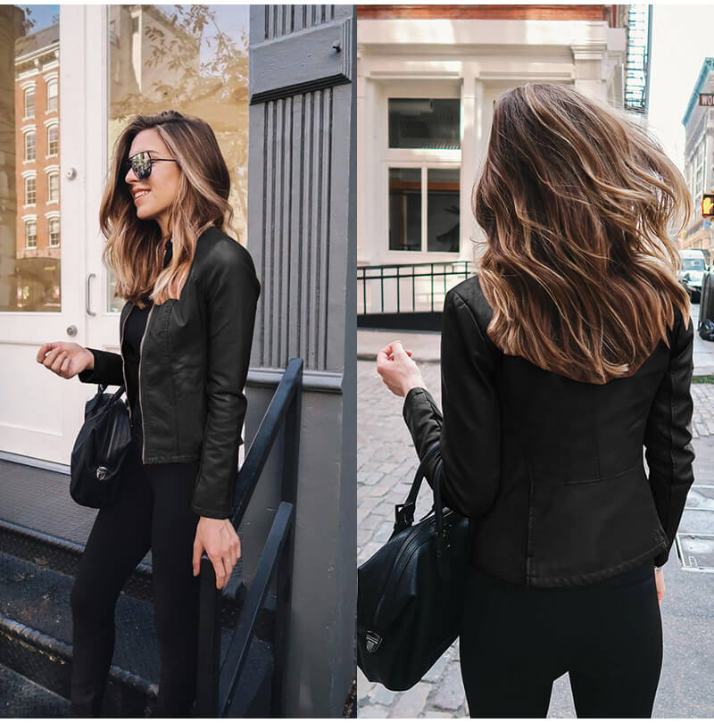 Elegante italienische Lederjacke von hoher Qualität