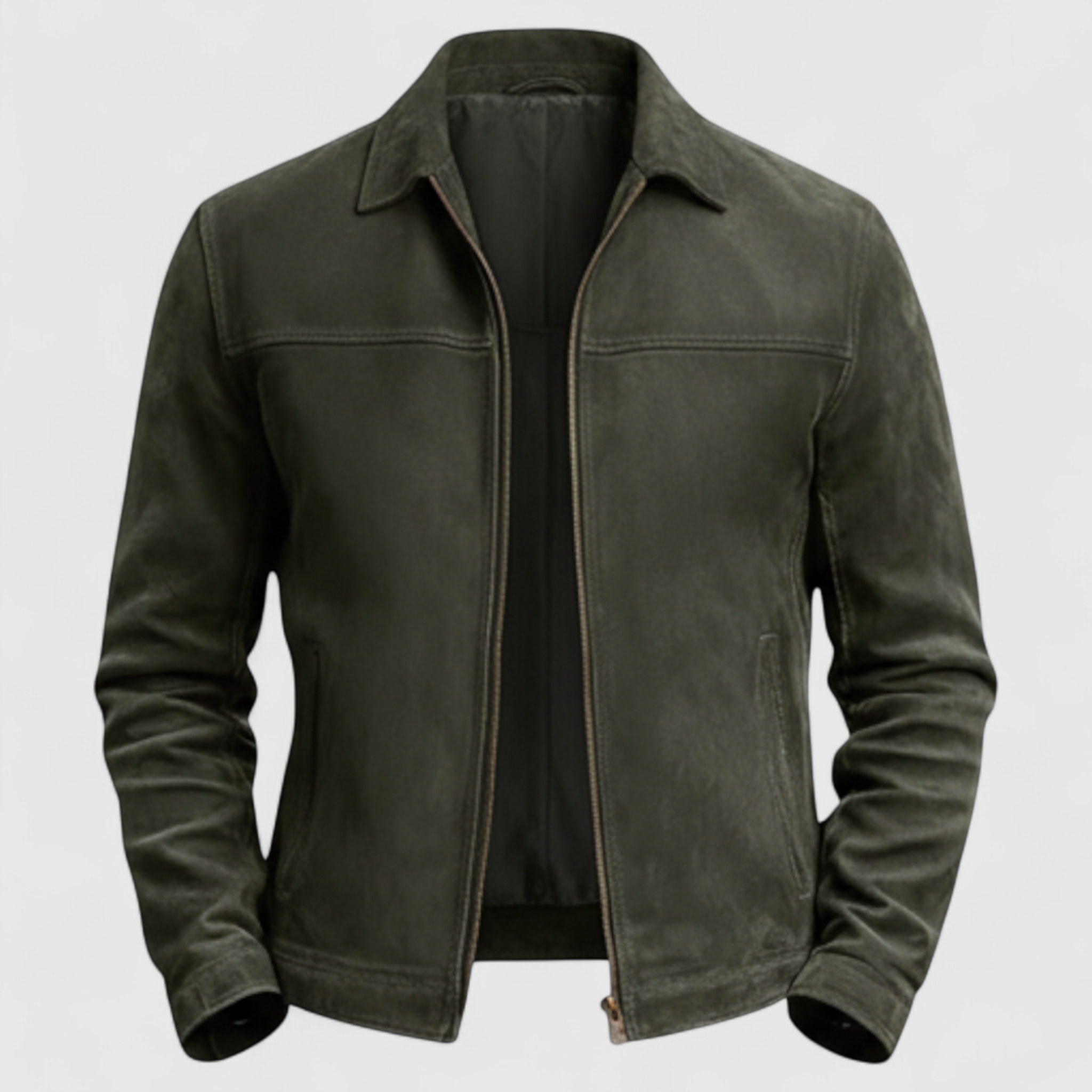 Herren Lederjacke Mit Elegantem Design