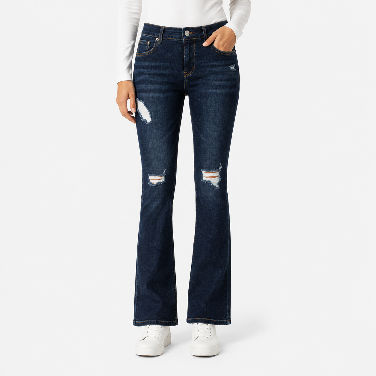 Jasmin Blau Gebleichte Skinny-Jeans für einen Trendigen und Bequemen Look