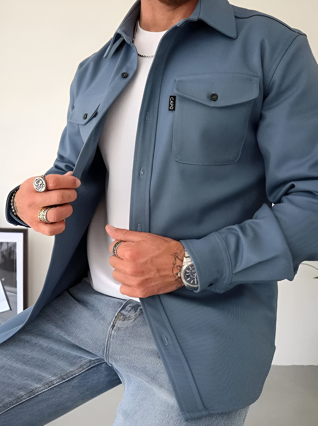 Benton – Stylische Herren Casual Hemd Jacke für den Alltag