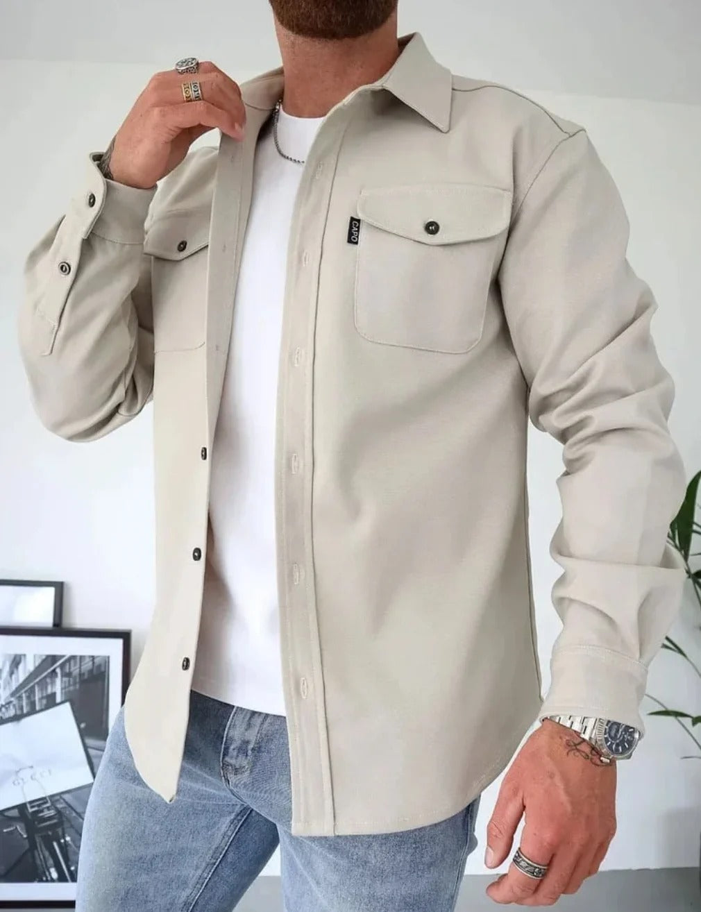 Benton – Stylische Herren Casual Hemd Jacke für den Alltag