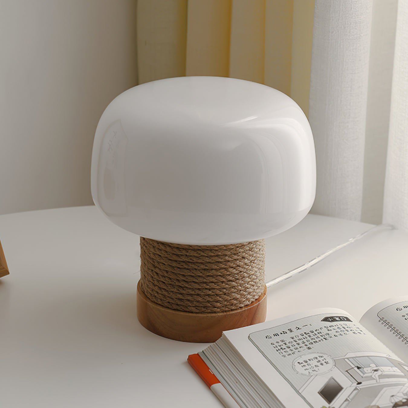Valoria - Stilvolle moderne minimalistische LED-Tischlampe mit eleganter Holzbasis