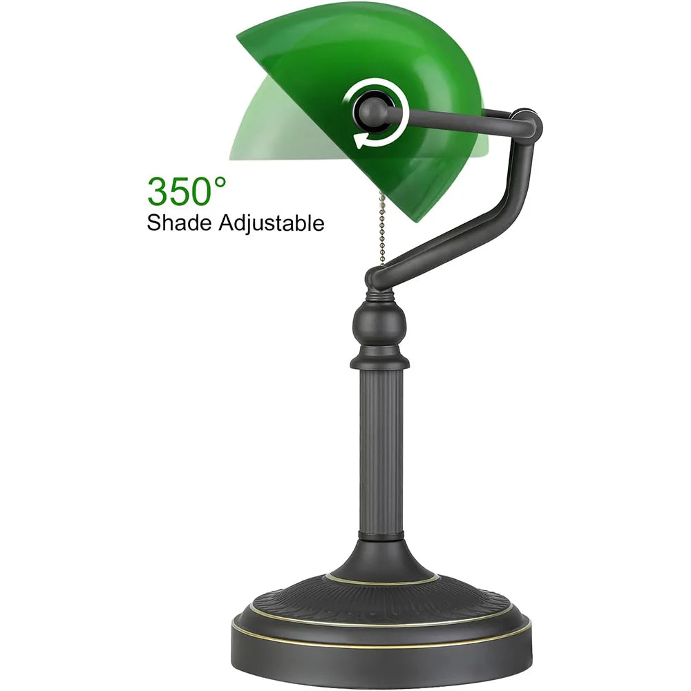 Klassische grüne Banklampe TimelessBank elegant und anspruchsvoll