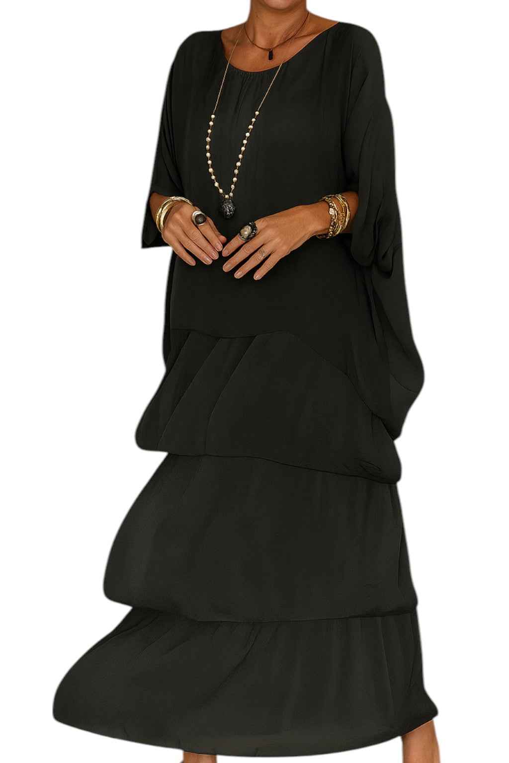 Damen Elegant A-Line Maxi Kleid