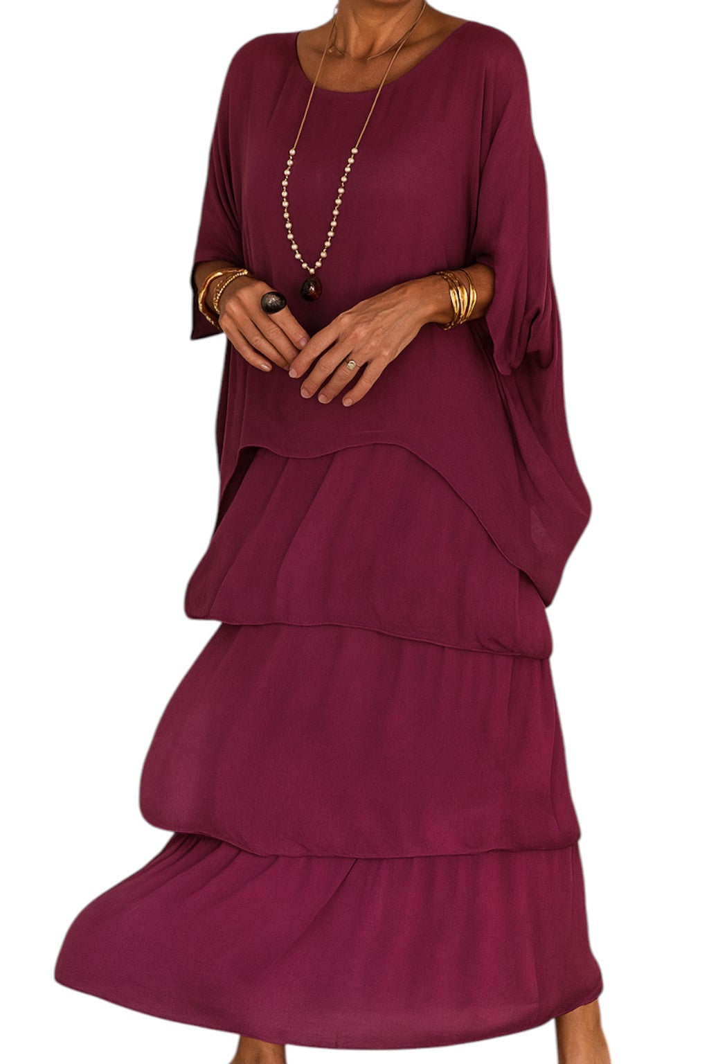Damen Elegant A-Line Maxi Kleid