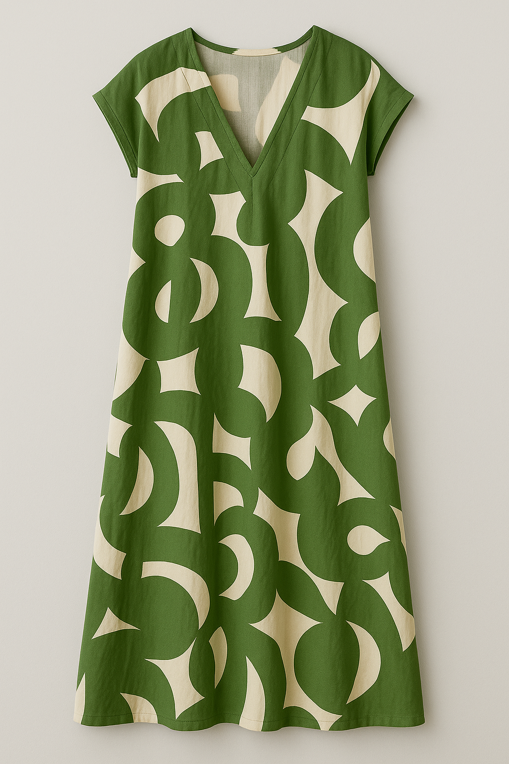 Schickes Damen V-Ausschnitt Maxikleid mit Eleganter Silhouette