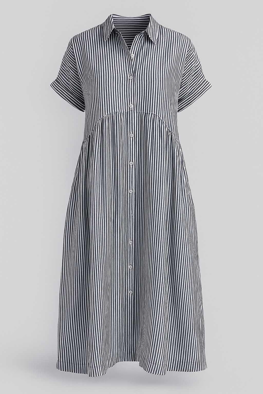 Edles Damen Midikleid mit Praktischen Taschen