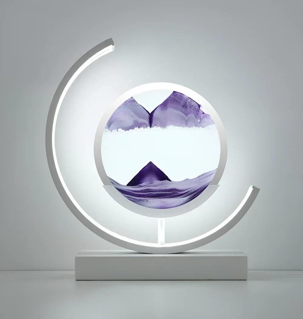 LED Sandkunst-Tischlampe – Fließendes Sand-Design