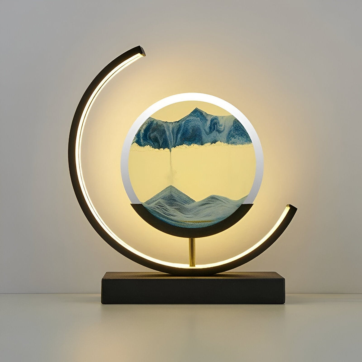 LED Sandkunst-Tischlampe – Fließendes Sand-Design