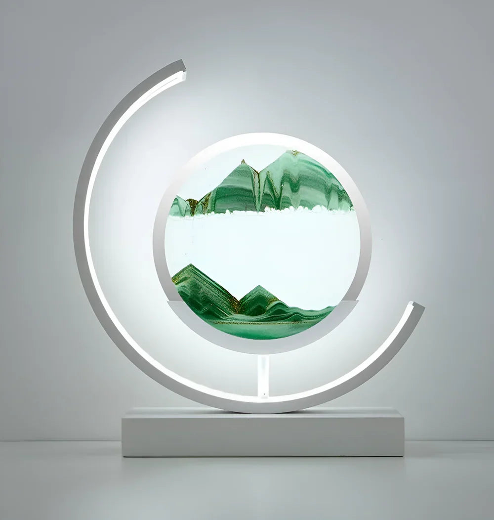 LED Sandkunst-Tischlampe – Fließendes Sand-Design