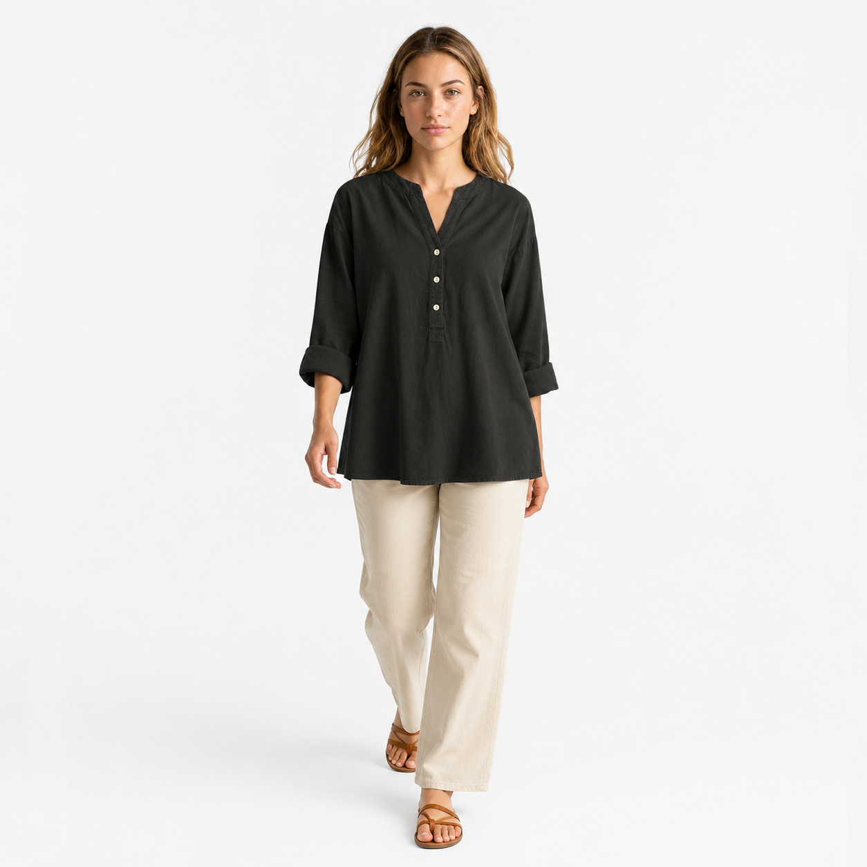 LYLA – Elegantes Baumwoll-Top mit leicht schwingender Passform und Komfort