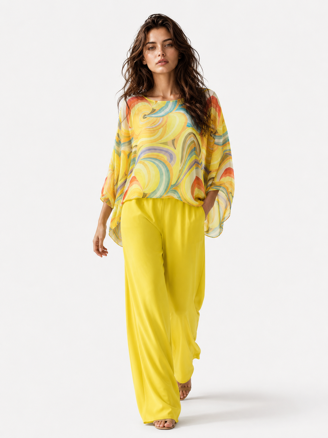 Afslappet chiffon-sæt til en komfortabel stil og elegance
