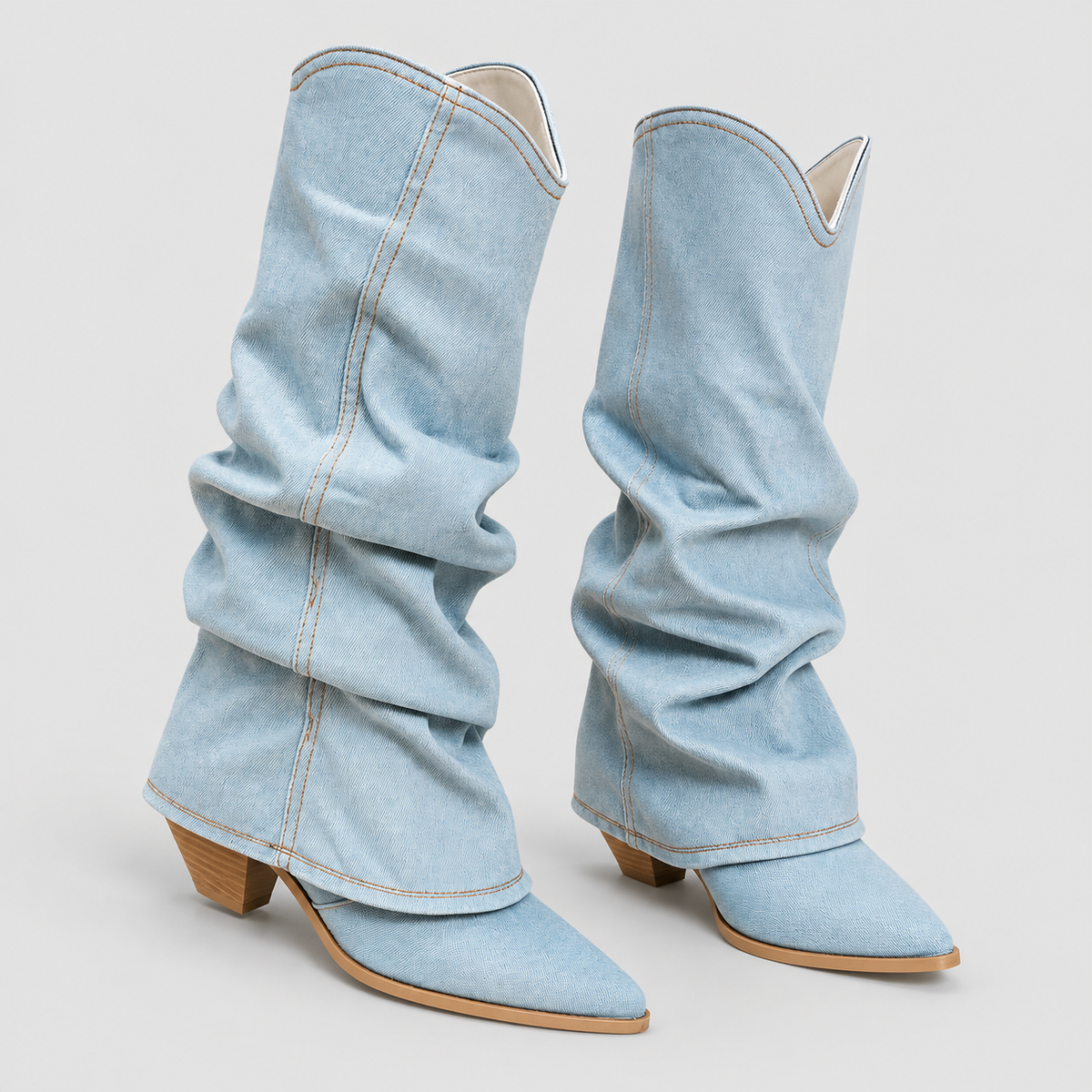 Pippa Jeans-Overknee-Stiefel mit Auffaelligen Details
