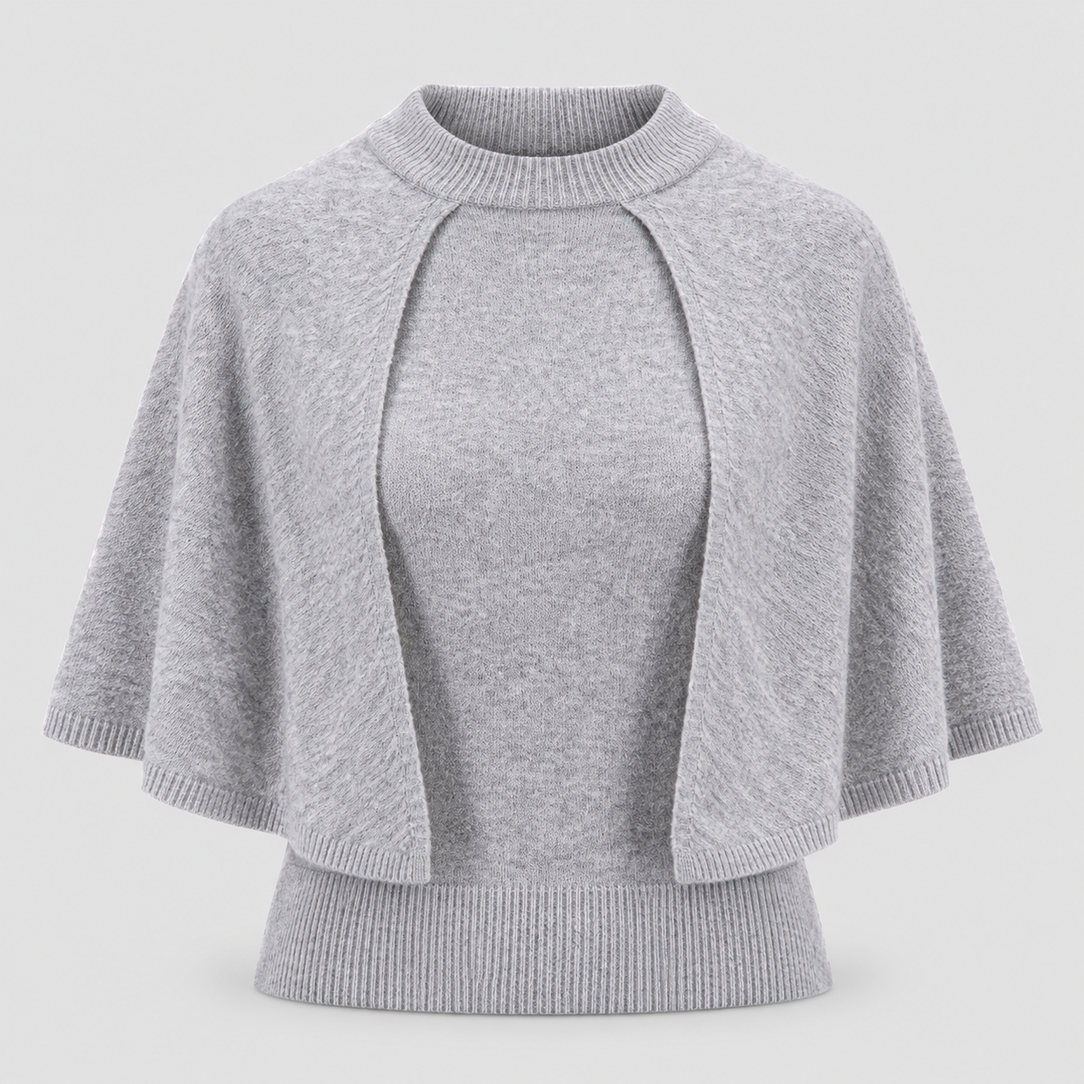 Strickpullover mit Cape