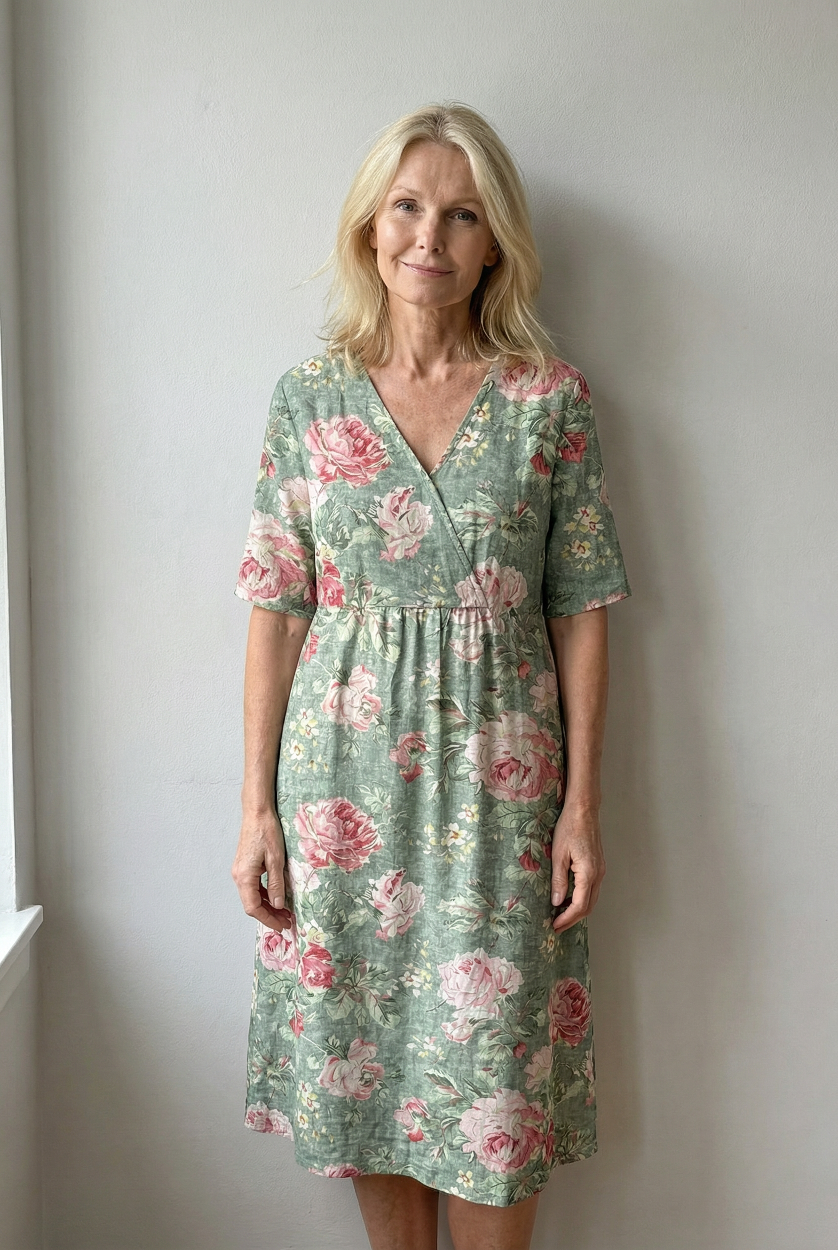 Elegantes Vintage-Blümchen-Kleid für alle Anlässe Damen