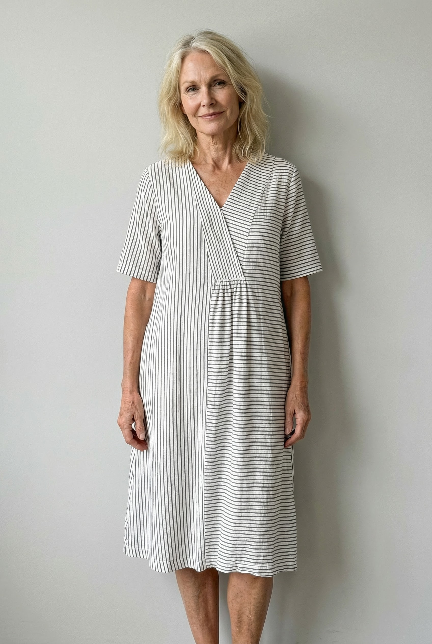 Elegant und Bequeme Gestreifte Kleid für Alle Anlässe Damen