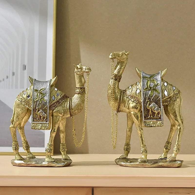 Elegante Arabische Kamel-Skulptur - Luxuriöses und Raffiniertes Kunstwerk