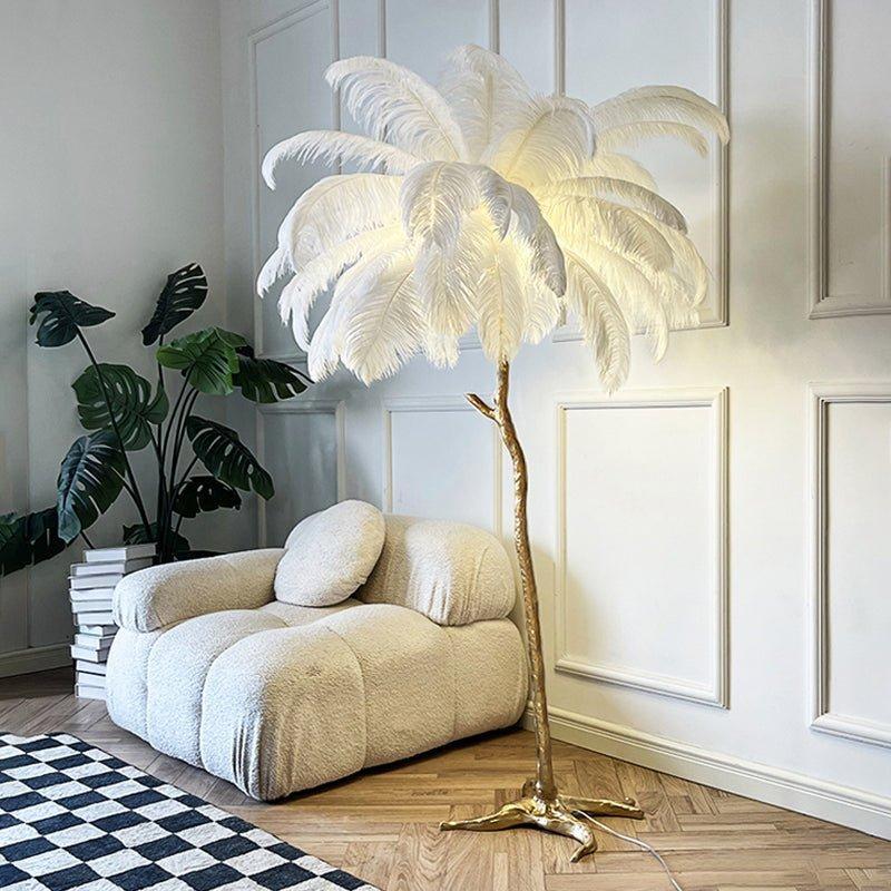Nocturna Luxe Stehlampe mit eleganten Federakzenten für ein stilvolles Interieur