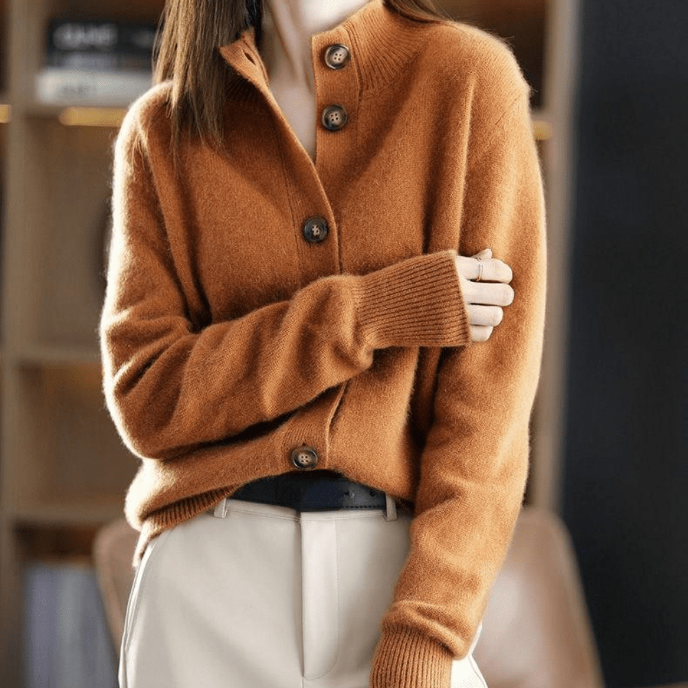 Luxuriöser Cashmere Strickcardigan für Damen 5