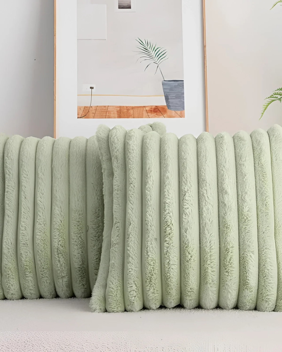 Luxuriöses Kissen mit Rippendesign