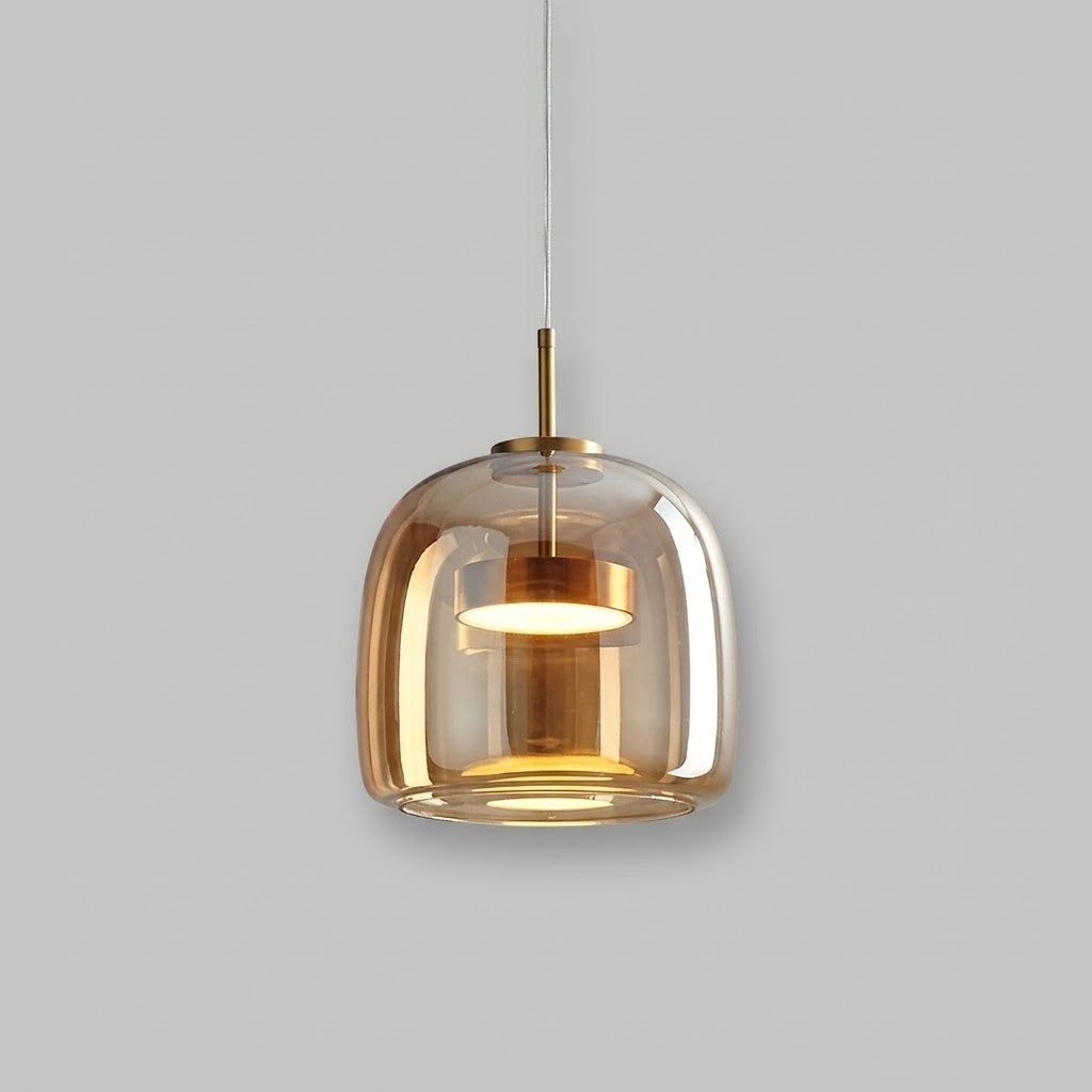 Luxus Glas & Metall Pendelleuchte - Elegante Hängeleuchte