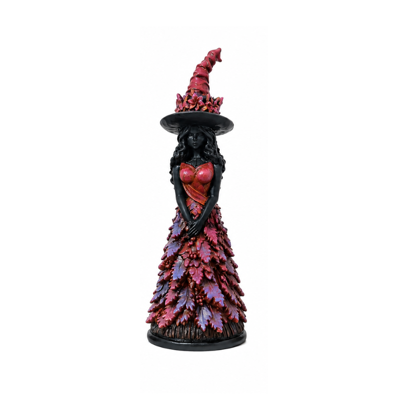 Gotische Hexenfigur mit Herbstdetails - Harz 25cm
